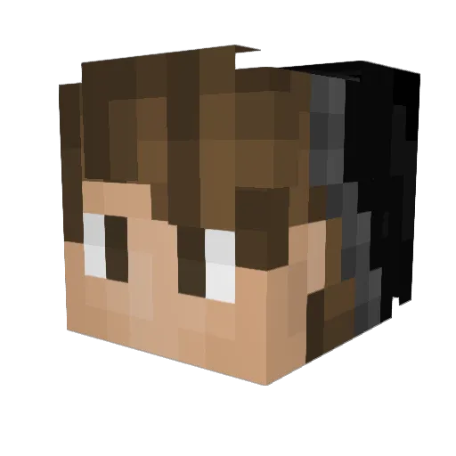 Checkerlino Minecraft avatar head, 3D render