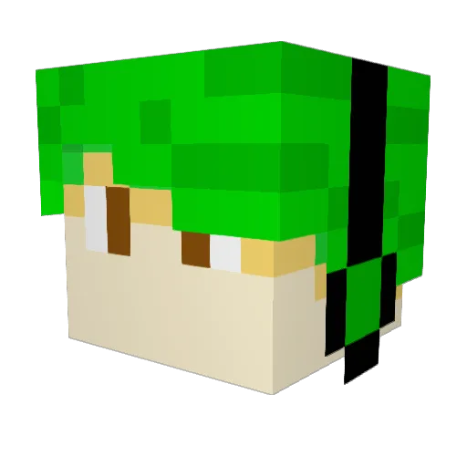CheckersKD Minecraft avatar head, 3D render