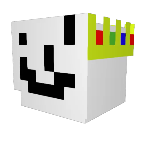 Checklist Minecraft avatar head, 3D render