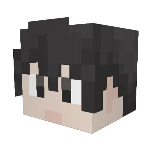 Checkmate0 Minecraft avatar head, 3D render