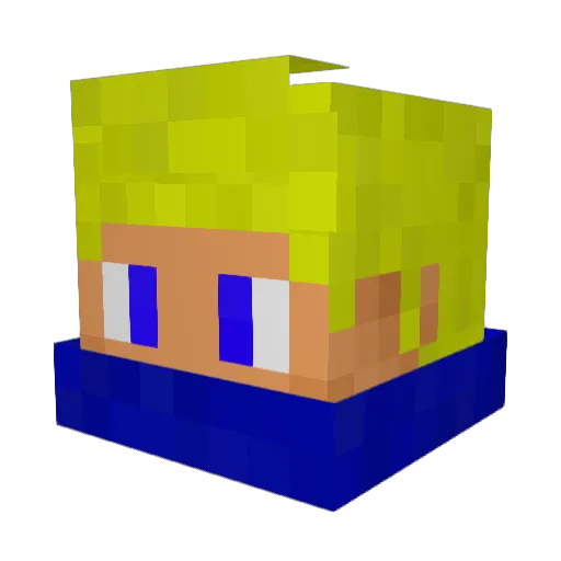 Checksio Minecraft avatar head, 3D render