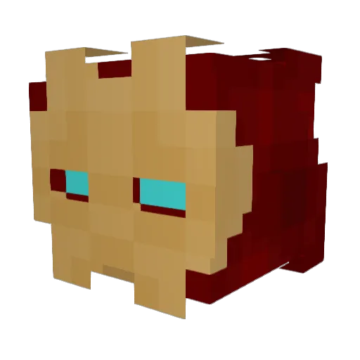 Checo8 Minecraft avatar head, 3D render