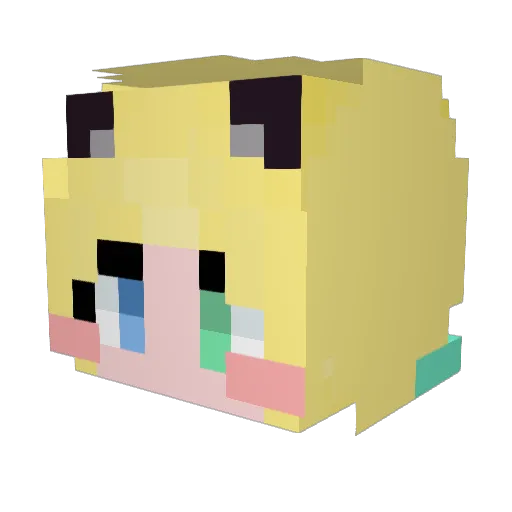 Chedaa_y Minecraft avatar head, 3D render