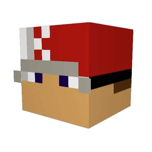 Cheddar0124 Minecraft avatar head, 3D render