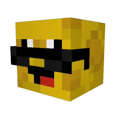 Cheddar_king Minecraft avatar head, 3D render