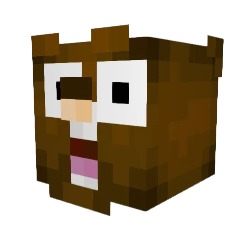 Chedraui Minecraft avatar head, 3D render