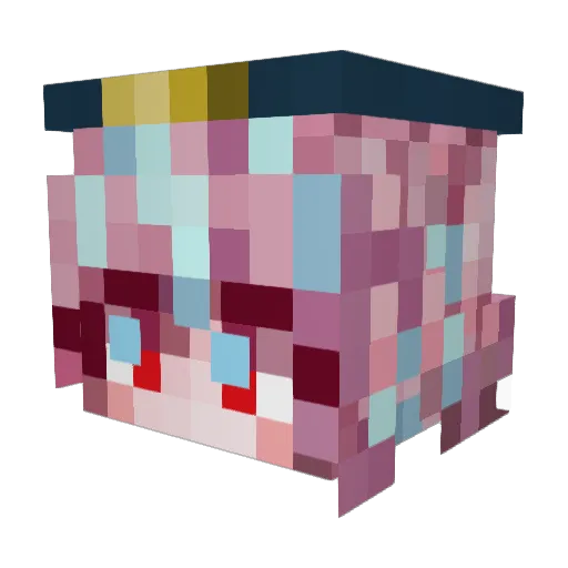 Chedrauiii Minecraft avatar head, 3D render