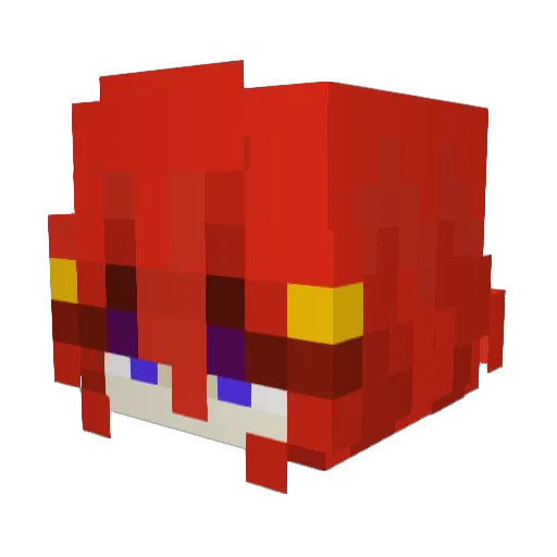 Chee_dot Minecraft avatar head, 3D render