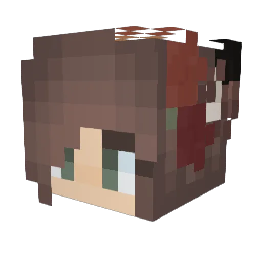 Cheedor Minecraft avatar head, 3D render