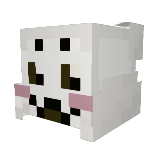 Cheekawaa Minecraft avatar head, 3D render