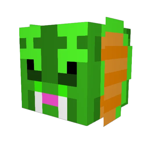 Cheeki134 Minecraft avatar head, 3D render