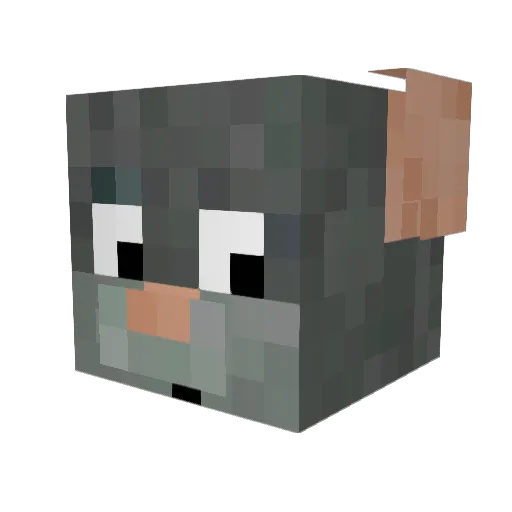 CheekiBreekiRat Minecraft avatar head, 3D render
