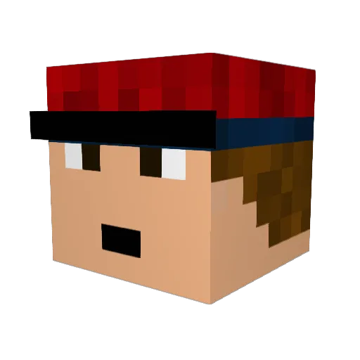 CheekiLeboski Minecraft avatar head, 3D render