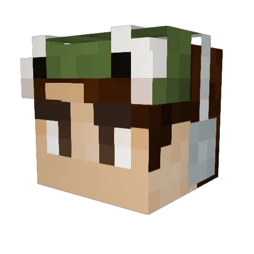 CheekiiBoom Minecraft avatar head, 3D render