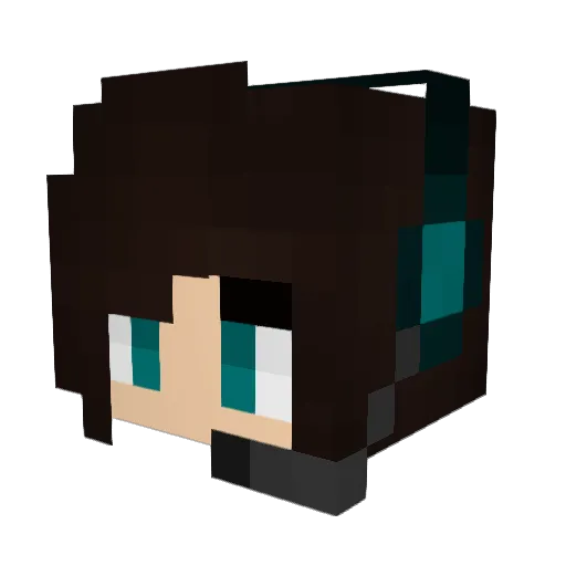 Cheeks13 Minecraft avatar head, 3D render