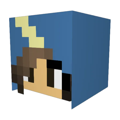 Cheeks222 Minecraft avatar head, 3D render