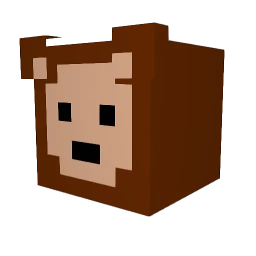 Cheeky848 Minecraft avatar head, 3D render