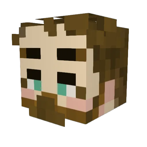 CheekyBean69 Minecraft avatar head, 3D render