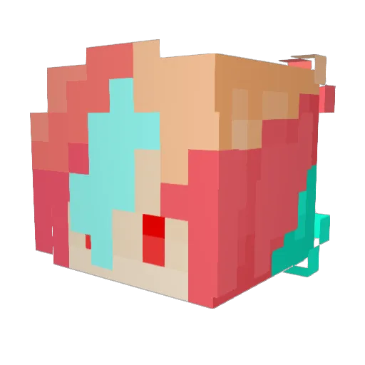 CheekyBogey Minecraft avatar head, 3D render