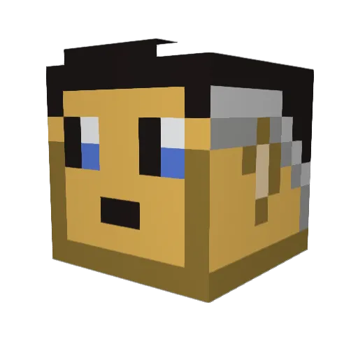 CheekyChimpT Minecraft avatar head, 3D render