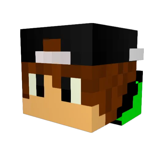 Cheekychookie Minecraft avatar head, 3D render
