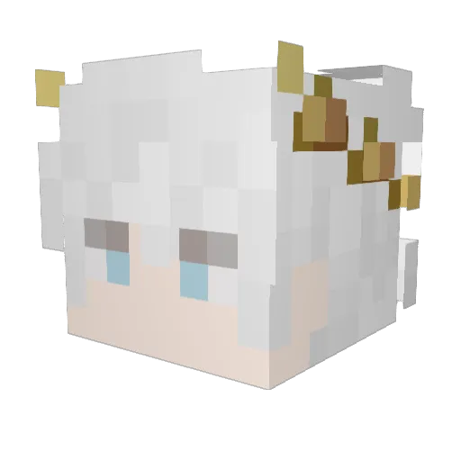 Cheelang Minecraft avatar head, 3D render