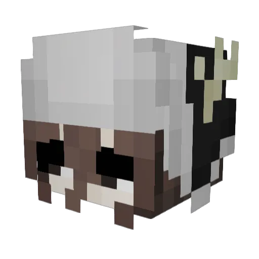 Cheemia Minecraft avatar head, 3D render