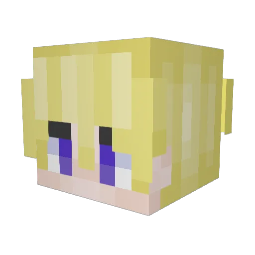 CheerfulAke Minecraft avatar head, 3D render
