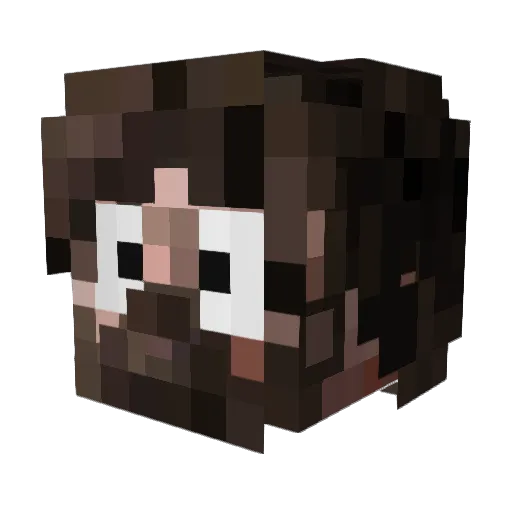 CheerfulBacon Minecraft avatar head, 3D render