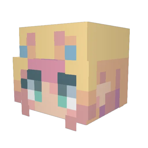 CheerieB Minecraft avatar head, 3D render