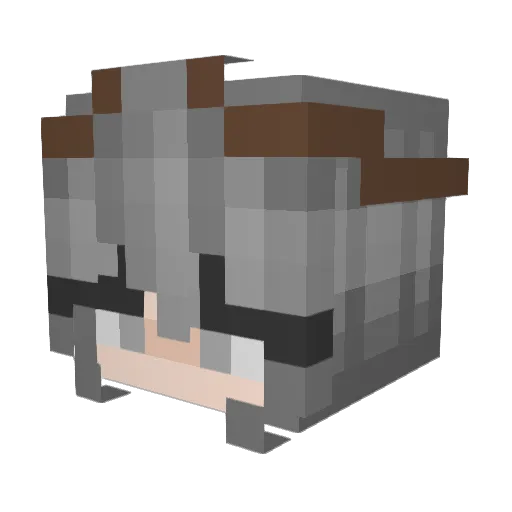 CheeringC Minecraft avatar head, 3D render