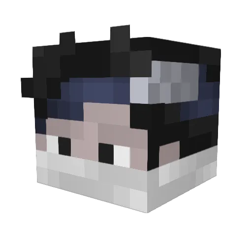 Cheese43 Minecraft avatar head, 3D render