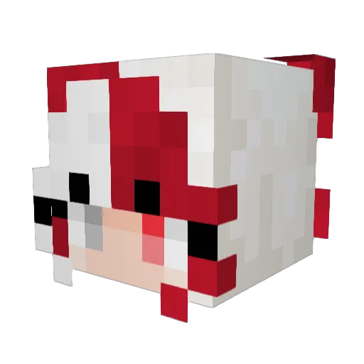 Cheese4Queen Minecraft avatar head, 3D render
