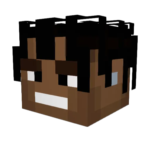 Cheese767 Minecraft avatar head, 3D render