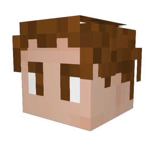 CheeseCo Minecraft avatar head, 3D render