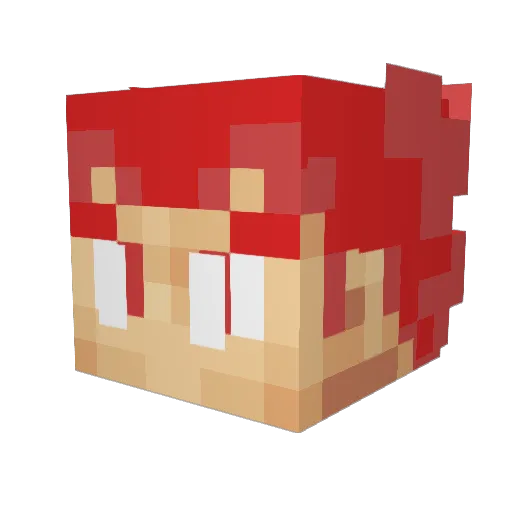 CheeseDuckk Minecraft avatar head, 3D render