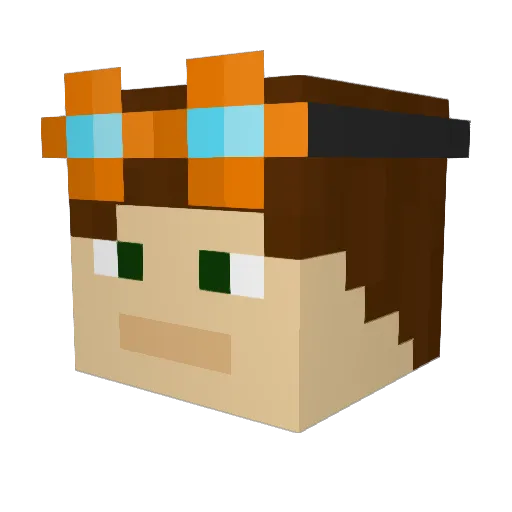CheeseEBread Minecraft avatar head, 3D render