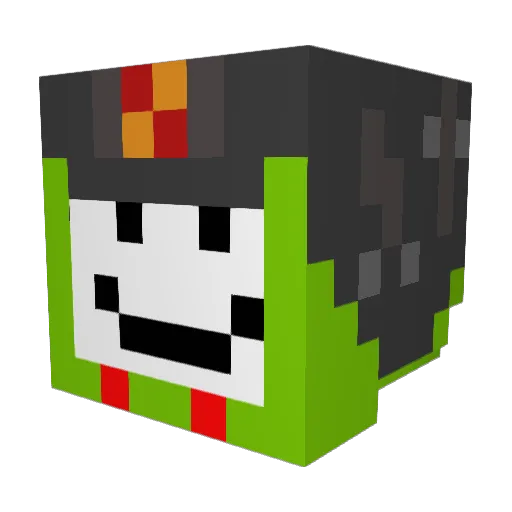 CheeseInni Minecraft avatar head, 3D render