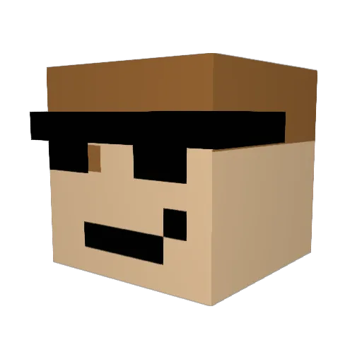 CheeseMarker Minecraft avatar head, 3D render