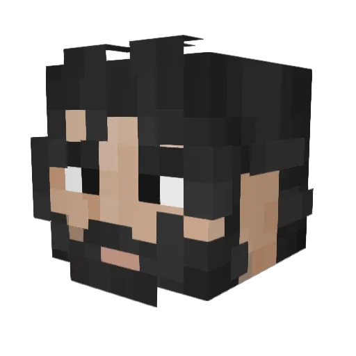 CheeseNdips Minecraft avatar head, 3D render