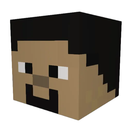 CheeseOUT Minecraft avatar head, 3D render
