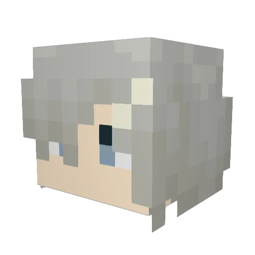 CheesePasta Minecraft avatar head, 3D render
