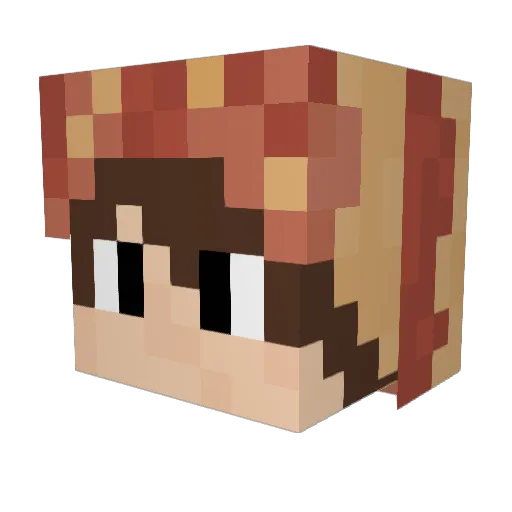 CheesePieForMe Minecraft avatar head, 3D render