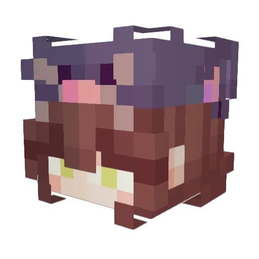CheesePleaz Minecraft avatar head, 3D render