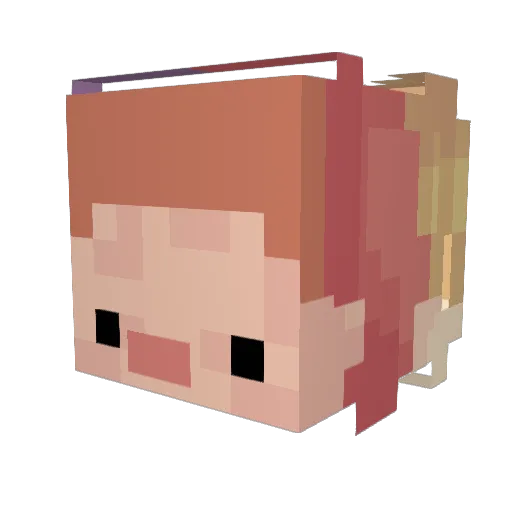 CheeseQuavers Minecraft avatar head, 3D render