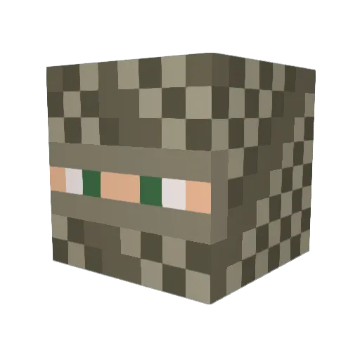 CheeseStew Minecraft avatar head, 3D render