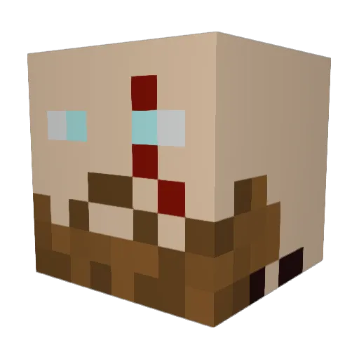 Cheese_Chomper Minecraft avatar head, 3D render