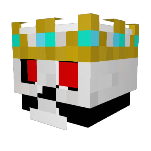 Cheeseasaurus Minecraft avatar head, 3D render