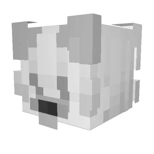 Cheesebuldackwak Minecraft avatar head, 3D render