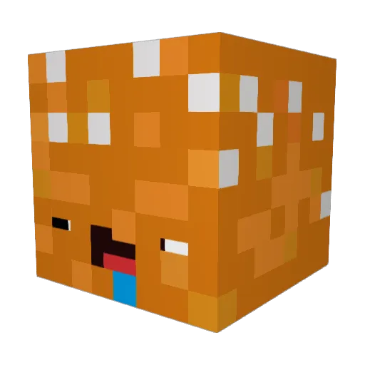 Cheeseburger Minecraft avatar head, 3D render
